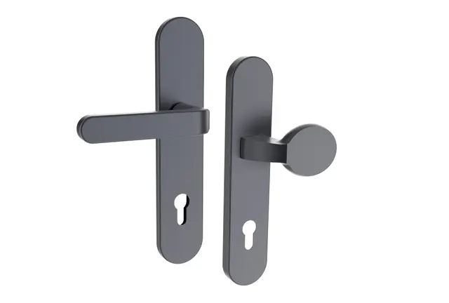 Bezpečnostní kování RX802-50 SOLID platina mat