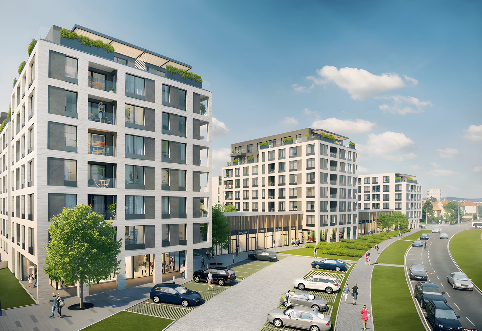 Vizualizace rezidenčního projektu GREEN PORT